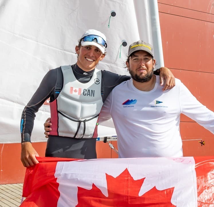 Carlos Charabati, World Champion, and Bernardo at ILCA 4.